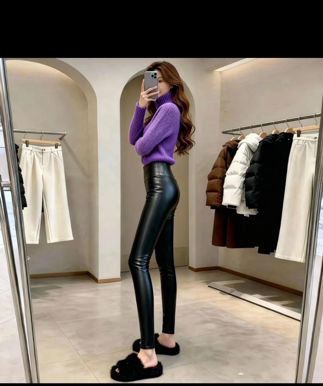 кожаные леггинсы с высокой талией для женщин,брюки кожаные женские,леггинсы из искусственной кожи с высокой талией,женские модные облегающие брюки из искусственной кожи,обтягивающие кожаные штаны