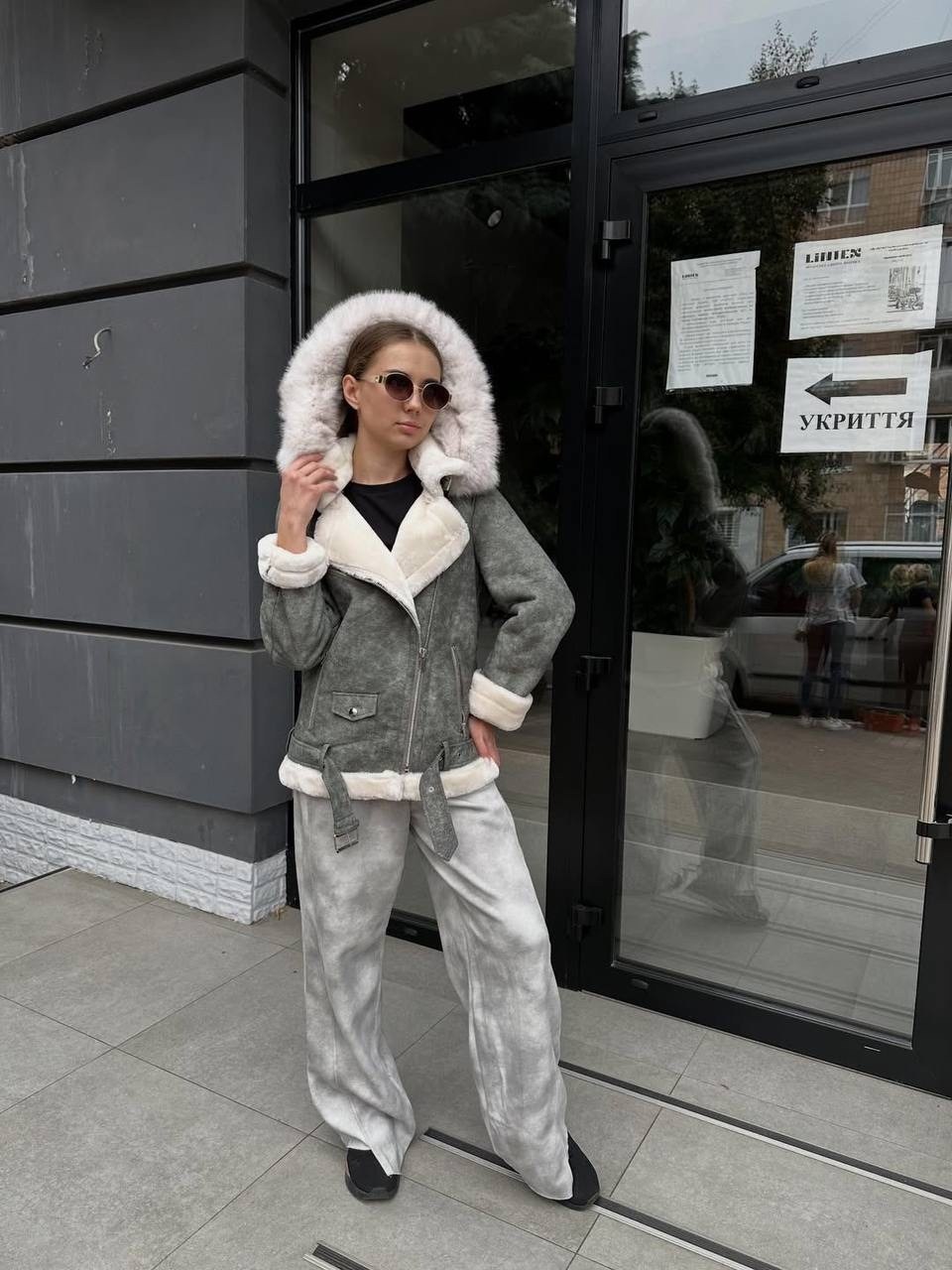 дубленка женская,дублёнка,дубленка авиатор с натуральным песцом,дубленка зимняя авиатор длинная delamax,короткая дубленка