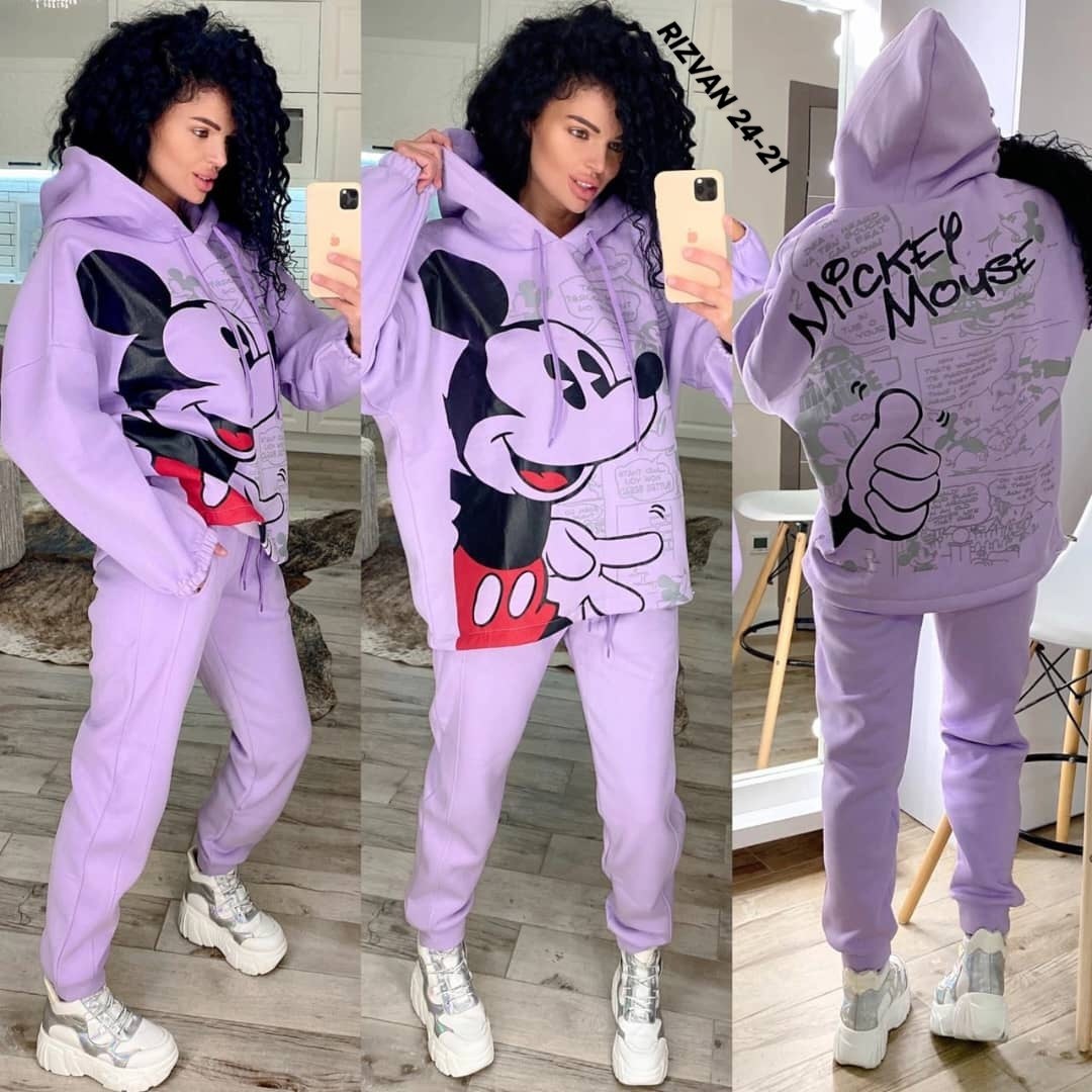 cпортивный костюм теплый,костюм женский на флисе,костюм с микимаусом женский,женский спортивный костюм на флисе,костюм на флисе