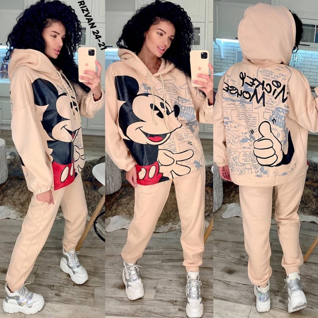 cпортивный костюм теплый,костюм женский на флисе,костюм с микимаусом женский,женский спортивный костюм на флисе,костюм на флисе