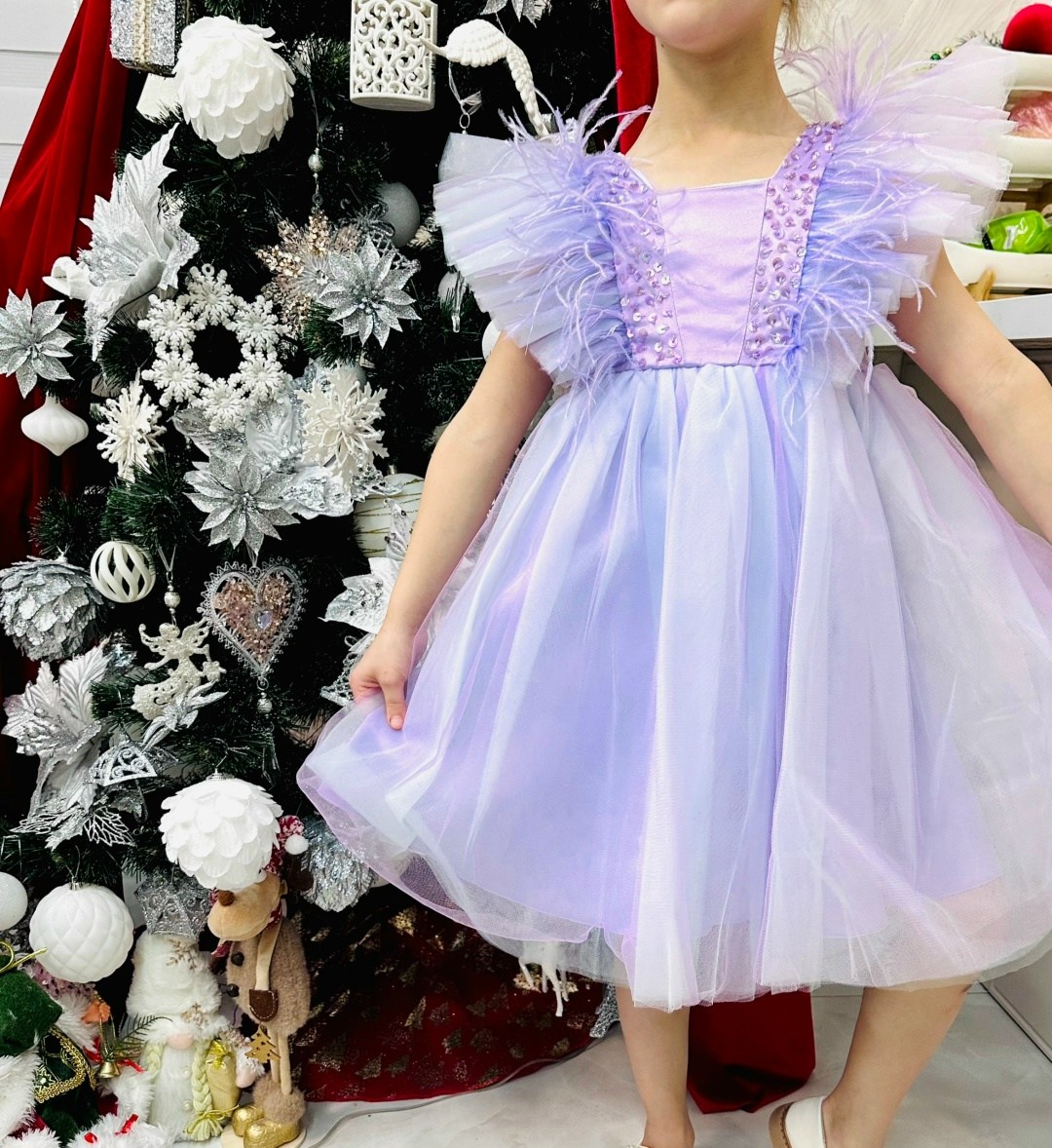 праздничное платье для девочек,нарядное платье для девочки,нарядное платье,платье для девочки,платье нарядное детское kaftan р. 30 (98-104 см) фиолетовый