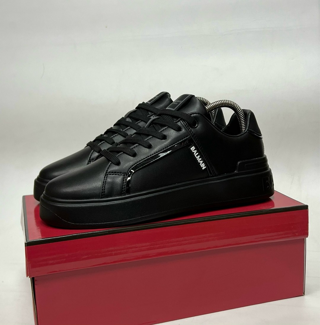 мужские кожаные кроссовки balmain b-court,кроссовки balmain мужские,мужские кожаные кроссовки balmain 2025-2025 черные,balmain кроссовки,кожаные кроссовки balmain чёрного цвета