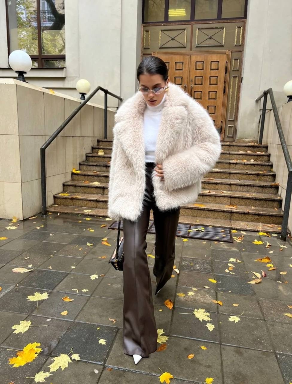 шуба,шуба из искусственного меха,шубка,искусственная шуба,шуба пальто зі штучного хутра viral premium zara