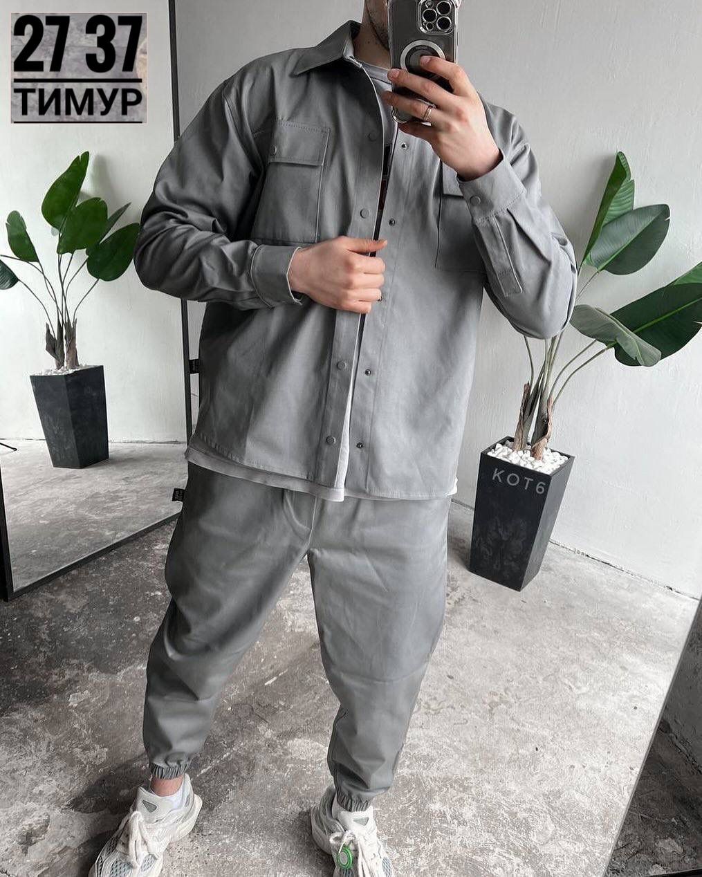 костюм мужской летний с брюками хлопок двойка рубашка штаны sunwert 233150368,костюм двойка мужской,костюм двойка для мужчин лен,рубашка и джоггеры,мужской повседневный костюм из рубашки и брюк