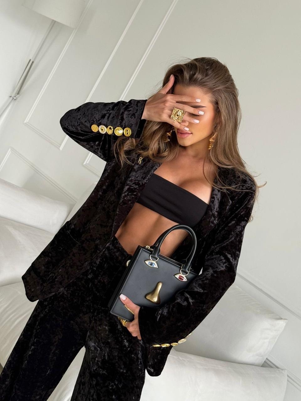 брючный костюм mislana 1169 черный/бархат,брючный костюм sandyna 130518 черный,костюм брючный бархатный классический,модели брючных костюмов из велюра для женщин,брючный костюм buter 2999 черный разме