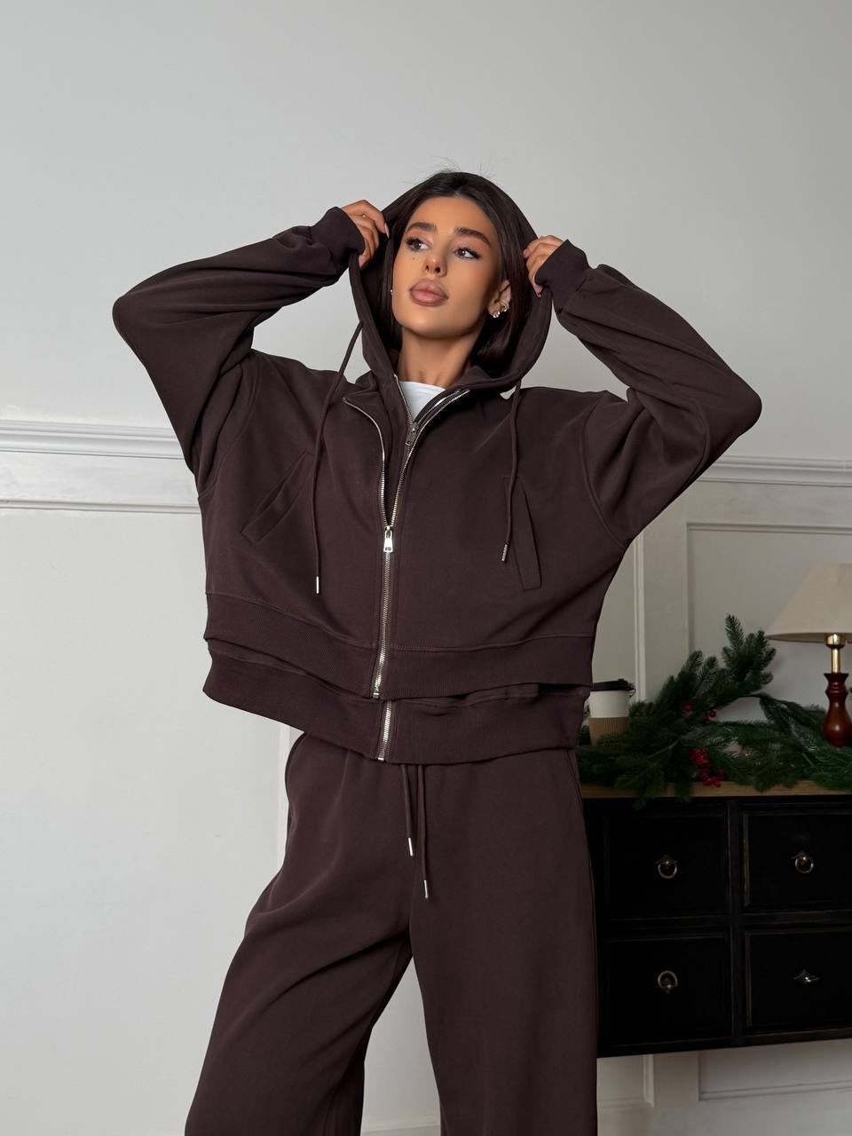 костюм спортивный шоколадный,костюм женский,костюм спортивный,martichelli 14443 костюм спортивный шоколадный,спортивный шоколадный костюм martichelli