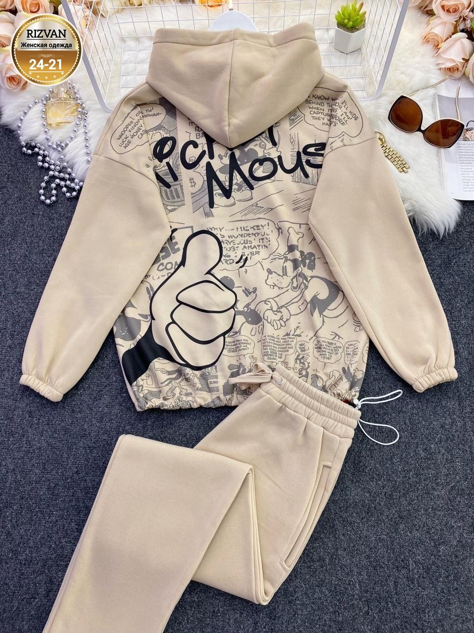 cпортивный костюм теплый,женский спортивный костюм на флисе,костюм женский на флисе,костюм на флисе,спортивный костюм с микки маусом женский