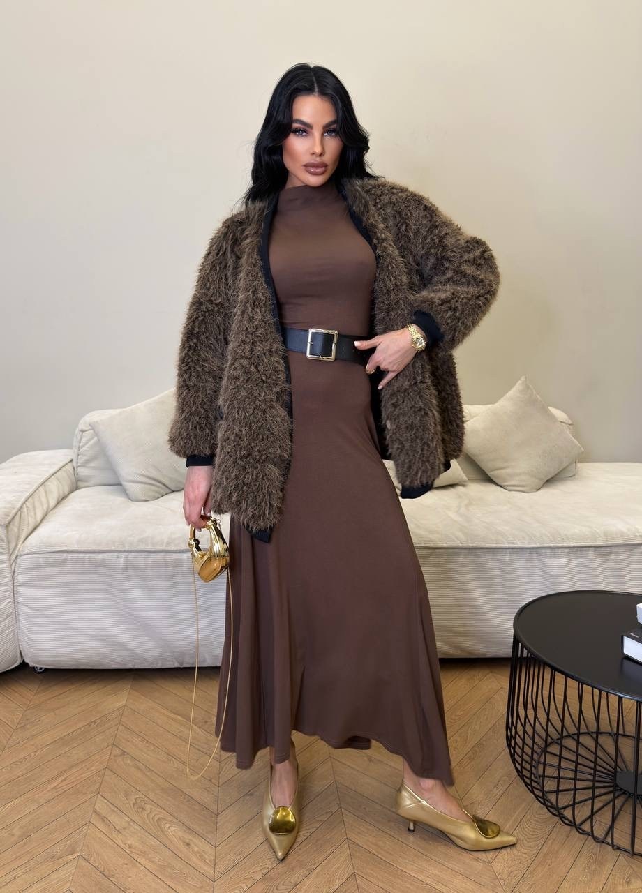 платье,длинное платье,трикотажное платье,трикотажное платье макси,коричневое платье