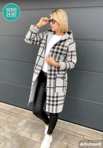 кардиган пальто,пальто в клетку,модное пальто,стильное пальто,кардиган в клетку