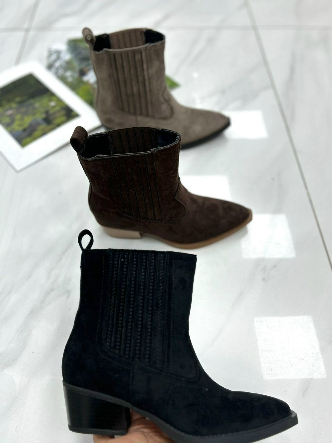 ,казаки женские,ботильоны казаки из натуральной замши araz 271360223,полусапоги,женские полусапоги