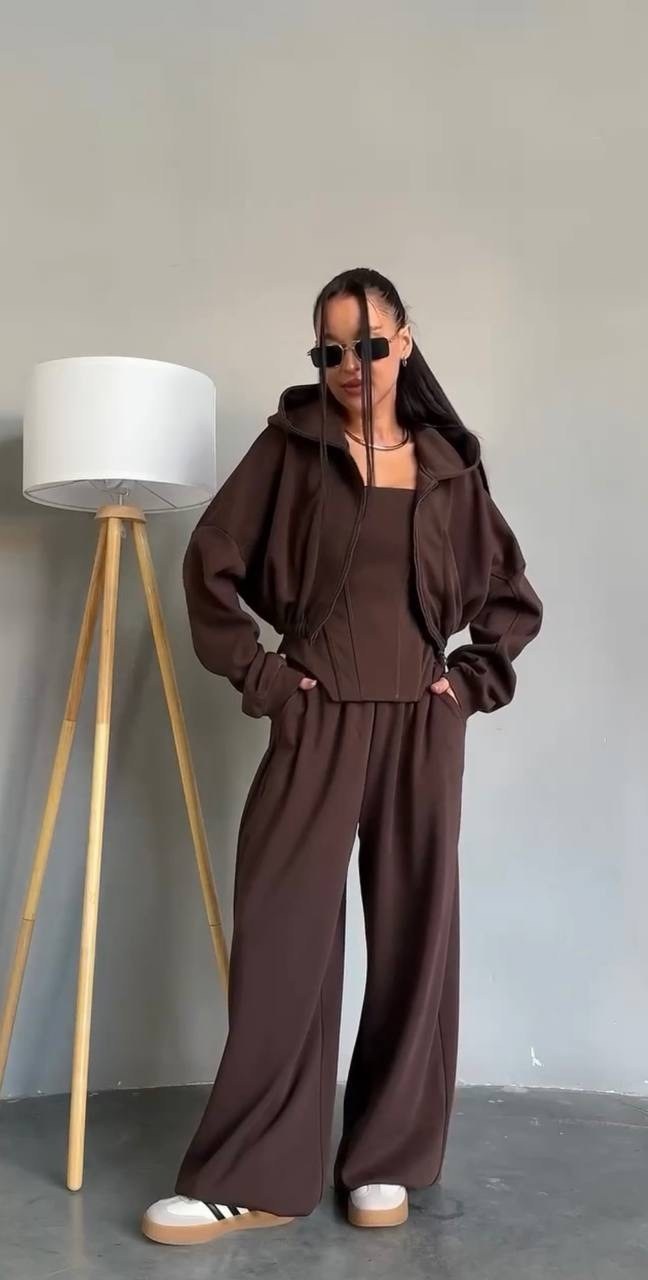 модные костюмы,брюки комплект,длинные брюки,костюм коричневый,женские комбинезоны