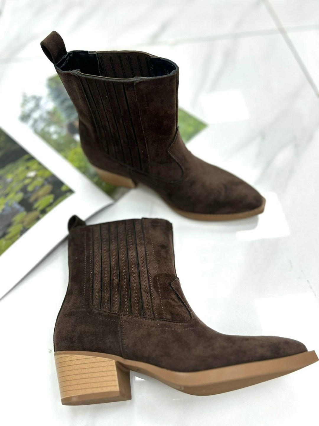 ,казаки женские,ботильоны казаки из натуральной замши araz 271360223,полусапоги,женские полусапоги