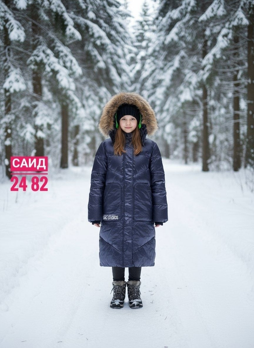пальто зимнее для девочек,пальто утепленное arctiline,зимние куртки для девочек,пальто для девочек,зимнее пуховое пальто "эми" от arctiline для девочки