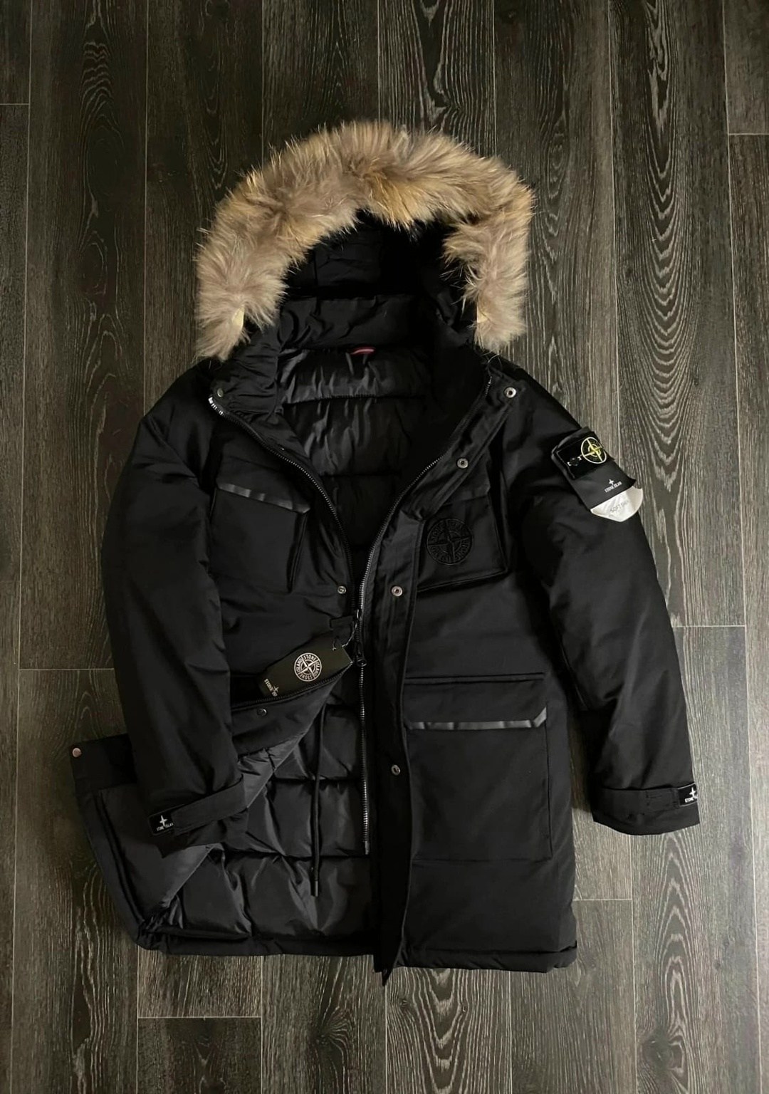 зимняя куртка stone island,куртка стон айленд зимняя,мужская зимняя куртка stone island,зимняя куртка,пуховик куртка зимняя парка stone island цвет черный