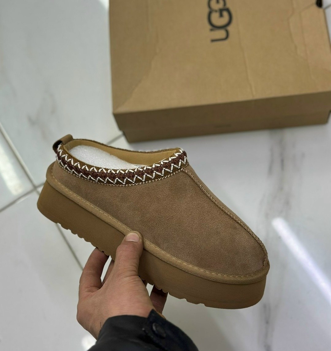 угги-мокасины замшевые натуральные зимние коричневые размер 37,,женские угги,угги тасман, женская