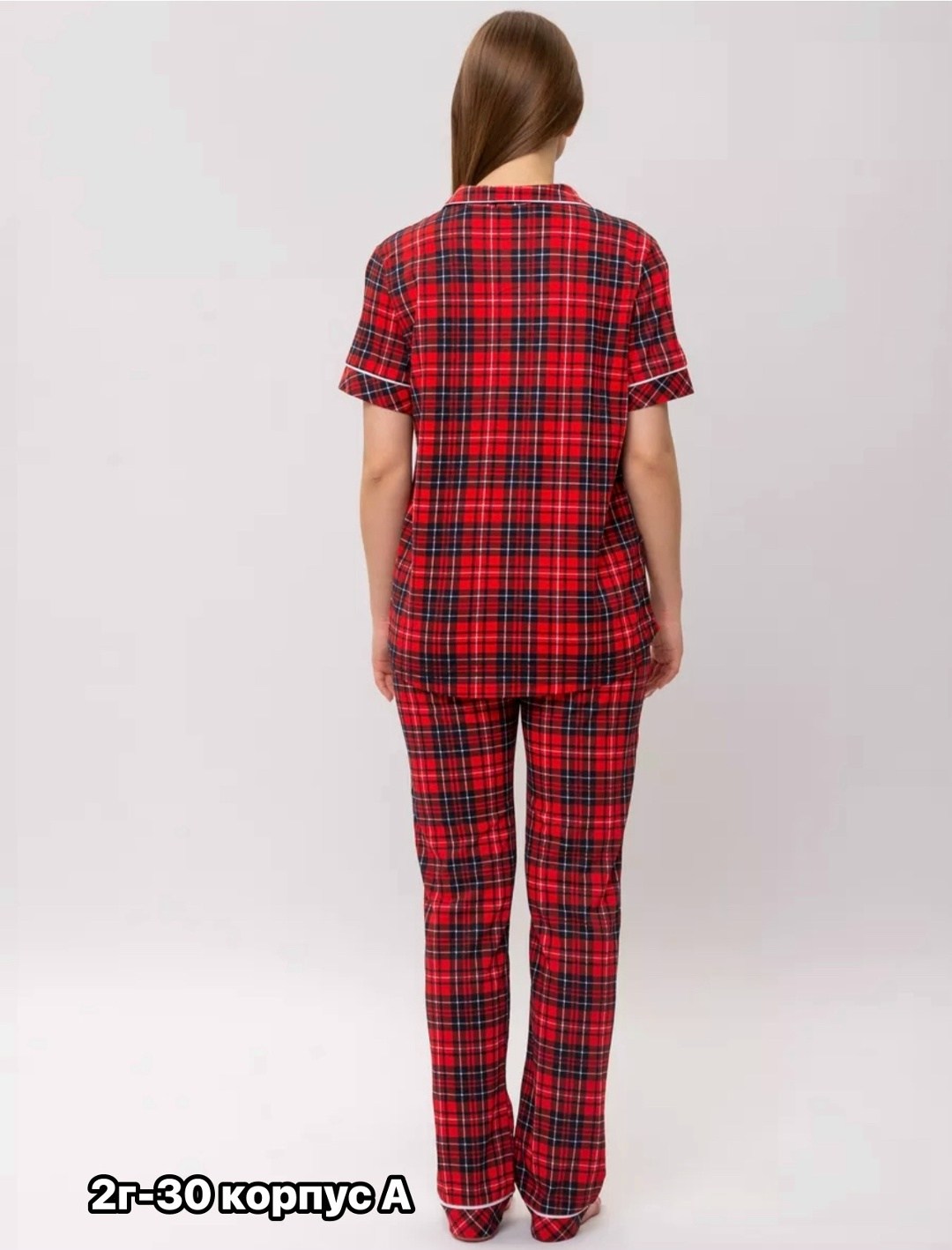 пижама женская красная клетка,женская пижама в клетку,пижама "модерн" красная клетка,пижама женская,пижама красная в клетку