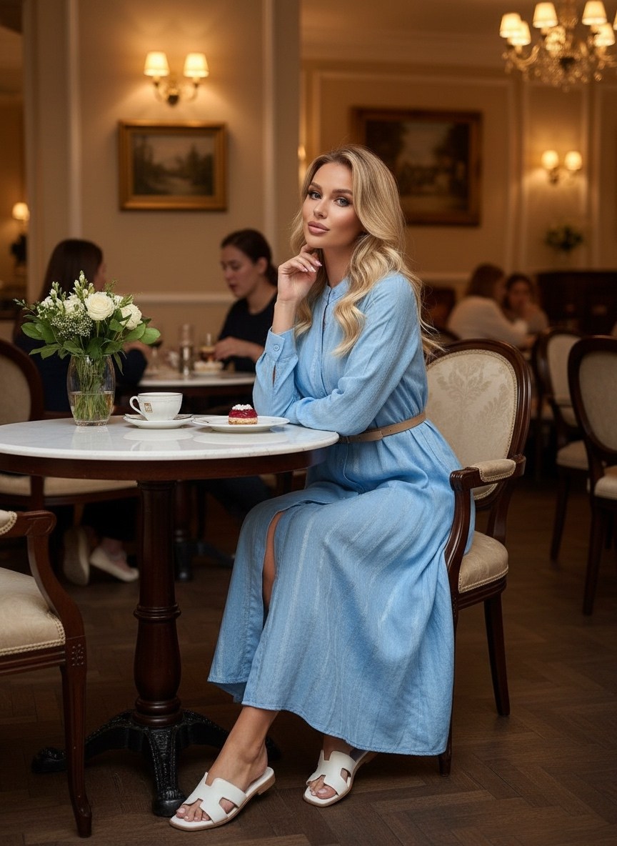 джинсовое платье,женское джинсовое платье,платье голубое,платье с поясом,длинное платье