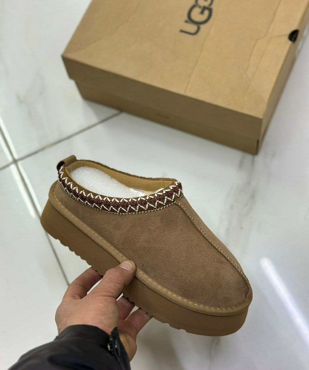 угги-мокасины замшевые натуральные зимние коричневые размер 37,,женские угги,угги тасман, женская