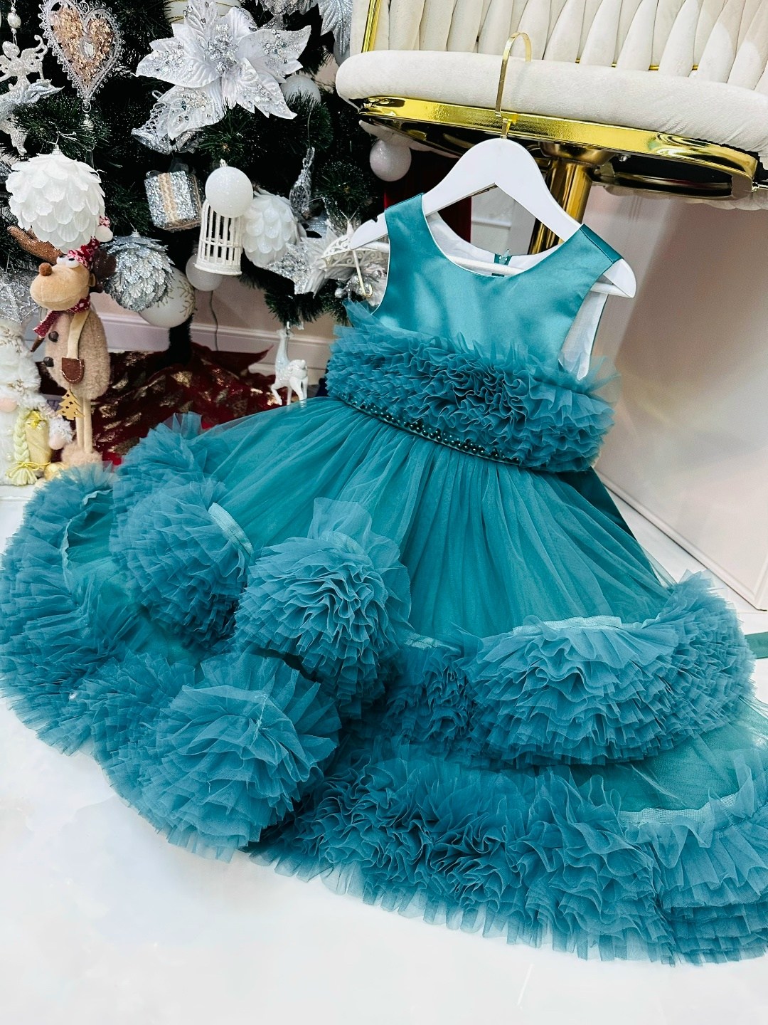 пышное платье для девочки,платье для девочки,зеленое платье для девочки,нарядное платье,пышное изумрудно-зеленое цветочное платье для девочек для свадебной вечеринки