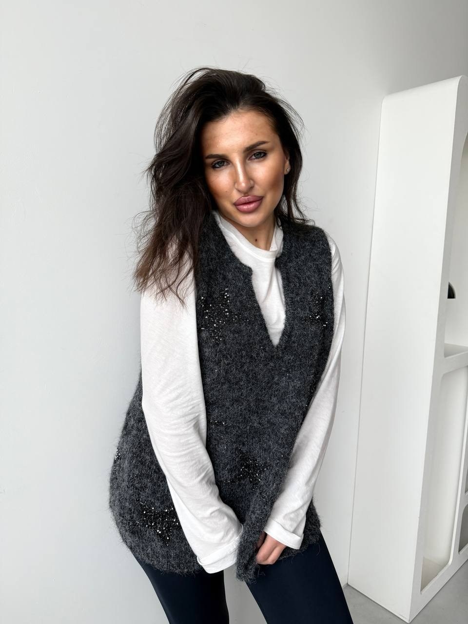 жилетка женская,жилет вязаный,жилет,жилет женский,связать жилет