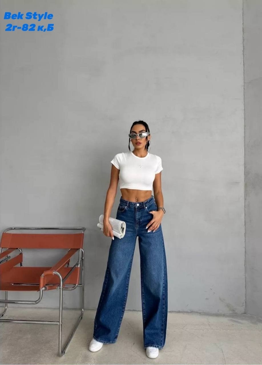 джинсы женские широкие,джинсы широкие,джинсы женские широкие с высокой посадкой багги палаццо zeo basic,джинсы широкие труба,широкие джинсы багги с высокой посадкой темно синие клеш zeo basic