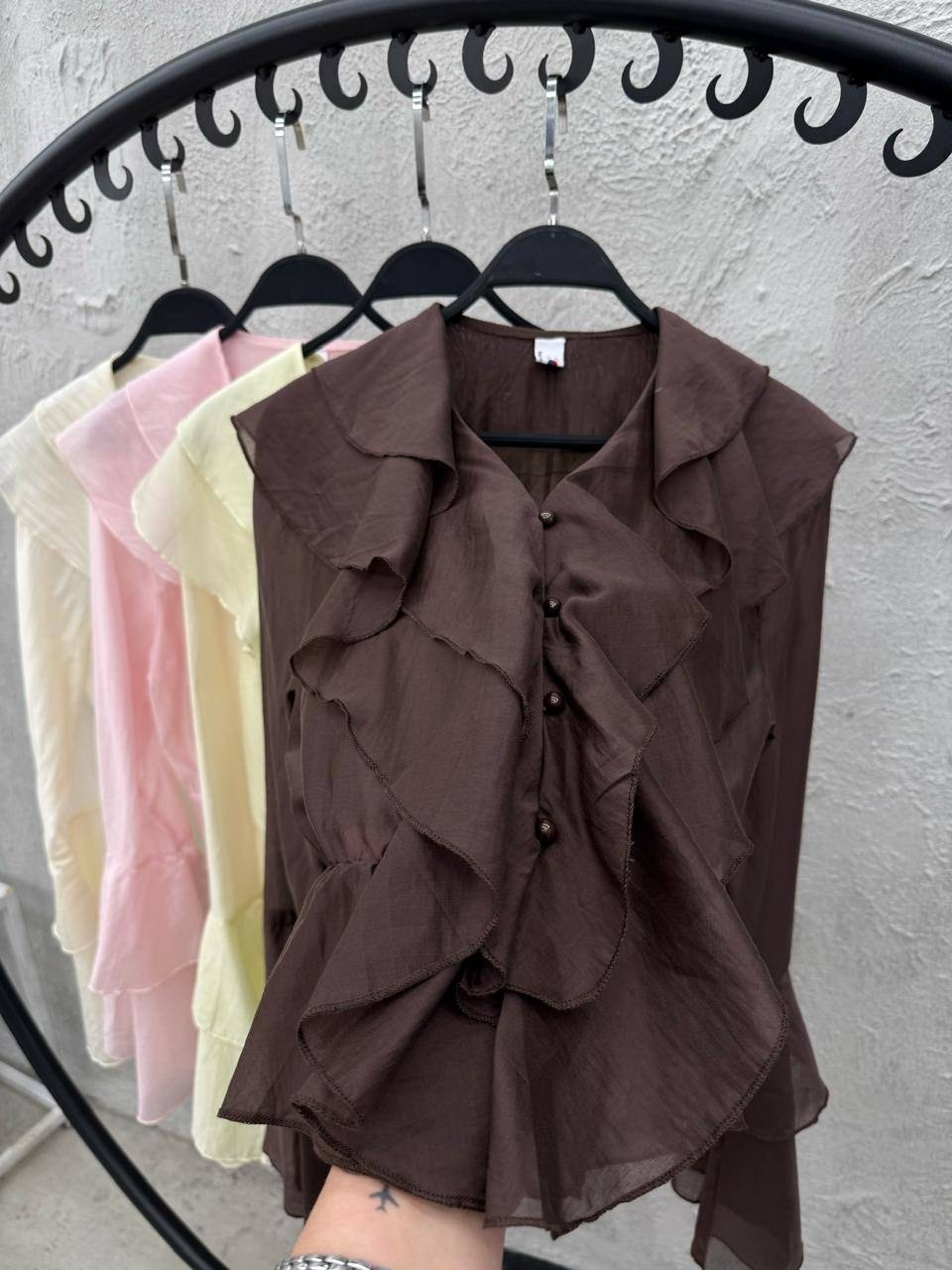 блузка с рюшами,блузка с оборками,шифоновая блузка,женская шифоновая блузка с оборками,блузка бант