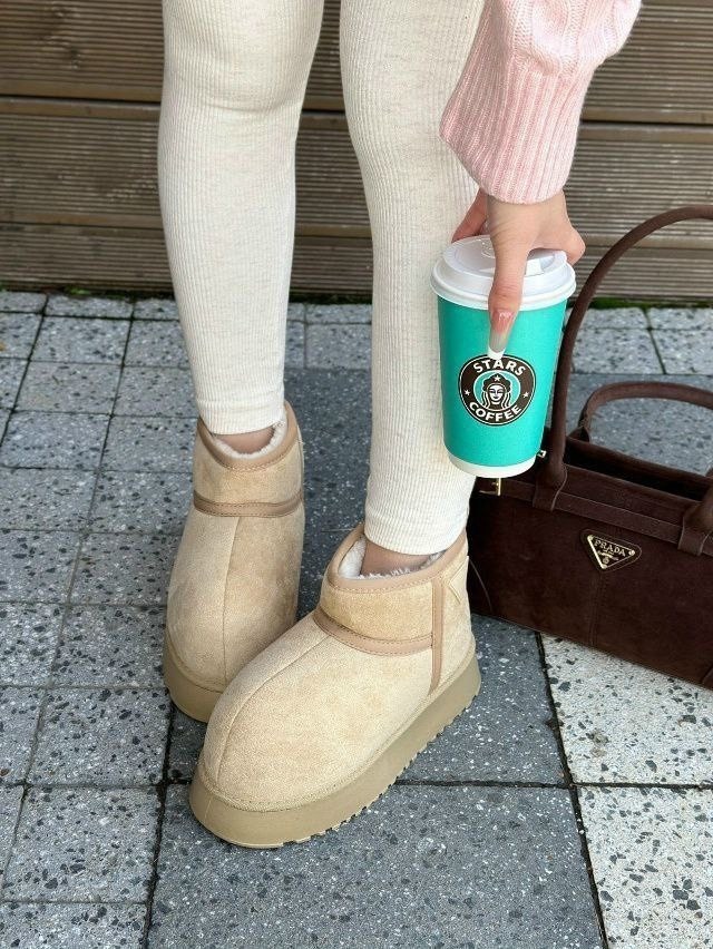 ,женская зимняя ,угги basvello,зимние женские короткие плюшевые теплые ботинки,угги женские