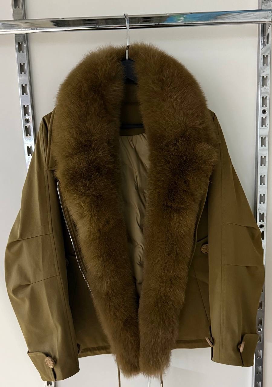 женская зимняя куртка с подкладкой из натурального меха,парка с меховым,парка с мехом,меховая куртка,парка с лисьим мехом