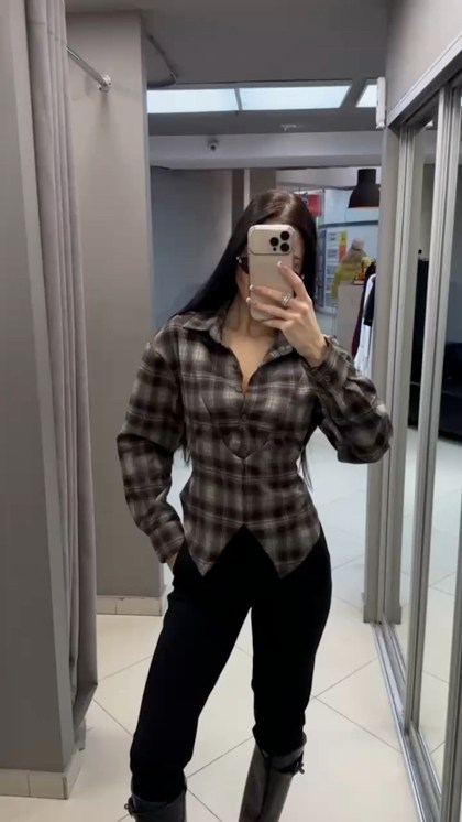 женская рубашка в клетку,женская рубашка в клетку оверсайз,рубашка укороченная оверсайз в клетку,женская клетчатая рубашка,рубашка в клетку оверсайз