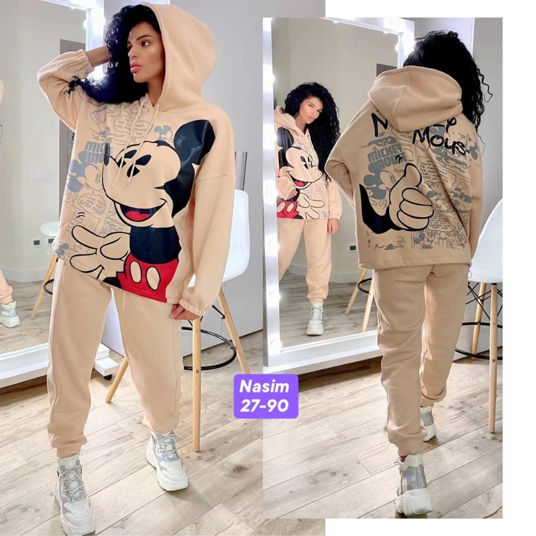 cпортивный костюм теплый,женский спортивный костюм на флисе,костюм на флисе,костюм женский на флисе,спортивный костюм с микки маусом женский