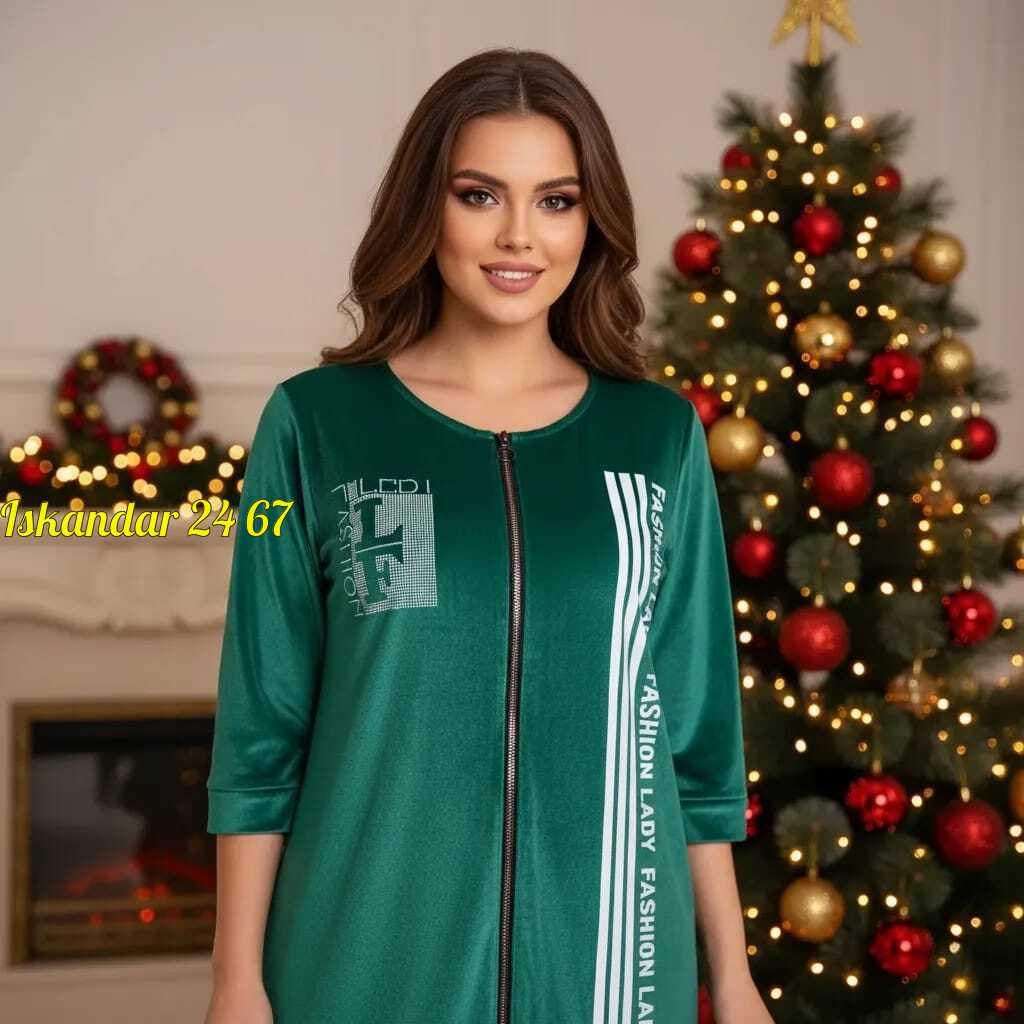 халат домашний большой размер на молнии t&a,халат женский,женский велюровый халат,велюровый халат,халат велюровый больших размеров svetlan_ka 10339012