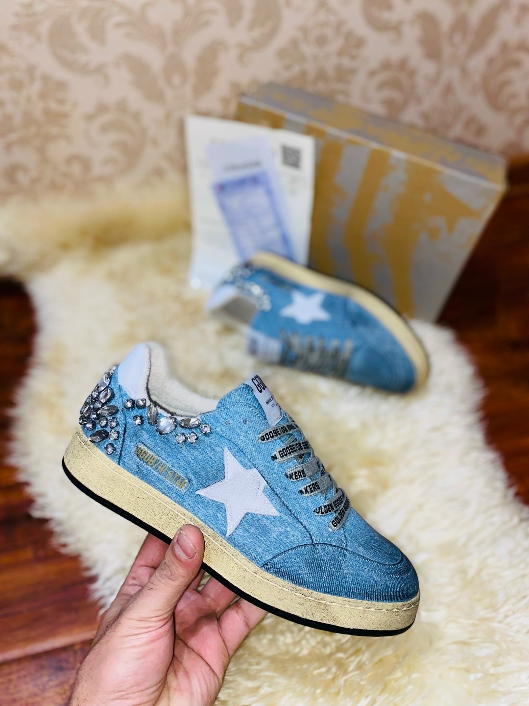 ,golden goose кеды,кроссовки golden goose,кроссовки джинсовые,кроссовки со звездами