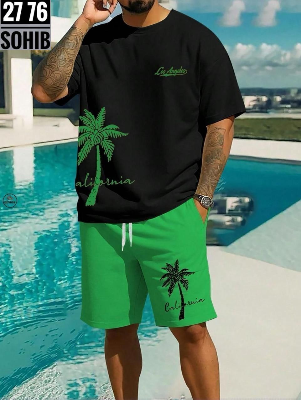 спортивный костюм летний мужской,костюм шорты футболка мужской,футболка и шорты комплект,мужской костюм с шортами,мужская мода