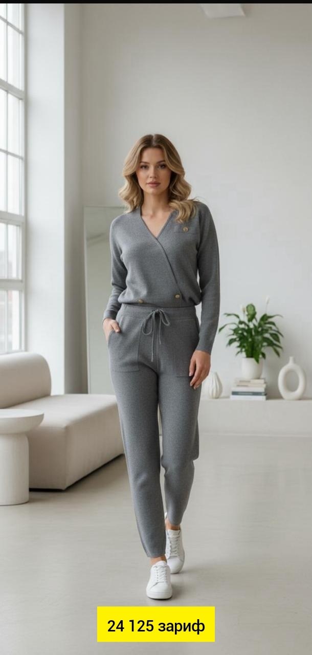 кашемировый брючный костюм,серый комбинезон,трикотажные костюмы,серый трикотажный костюм,костюм женский серый