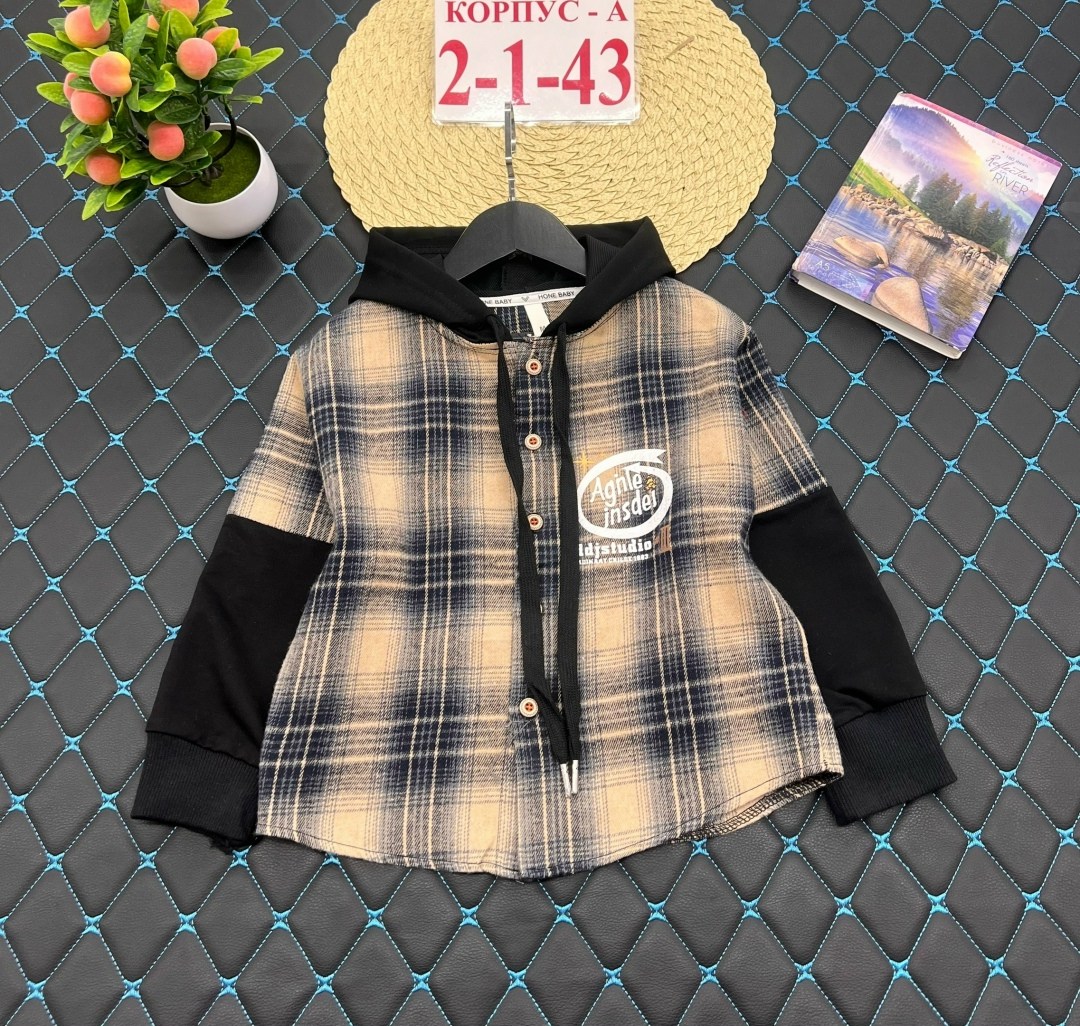 рубашка с капюшоном,рубашка для мальчика,рубашка в клетку с капюшоном,детская рубашка,рубашка с капюшоном мальчику