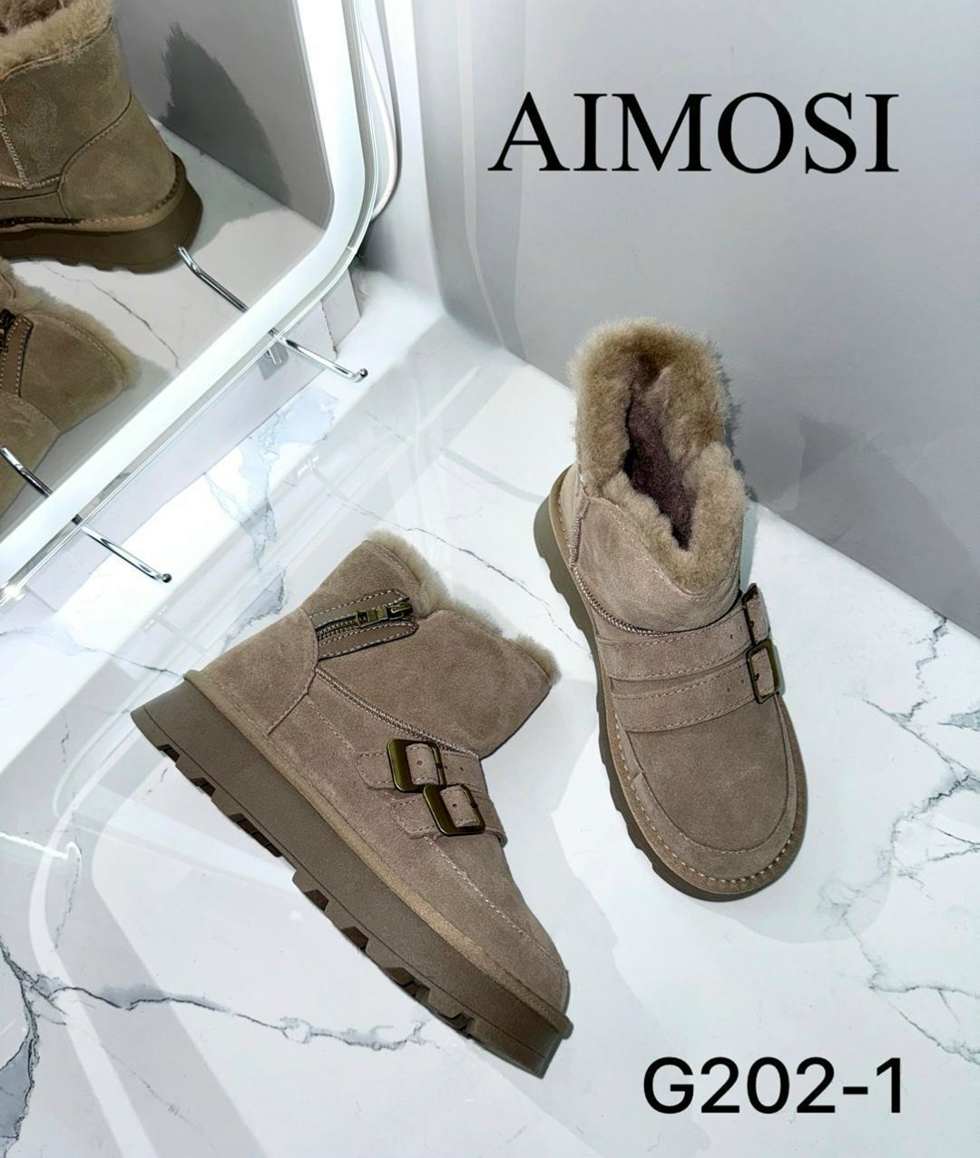 угги aimosi,,женские угги,зимняя  женская,короткие сапоги