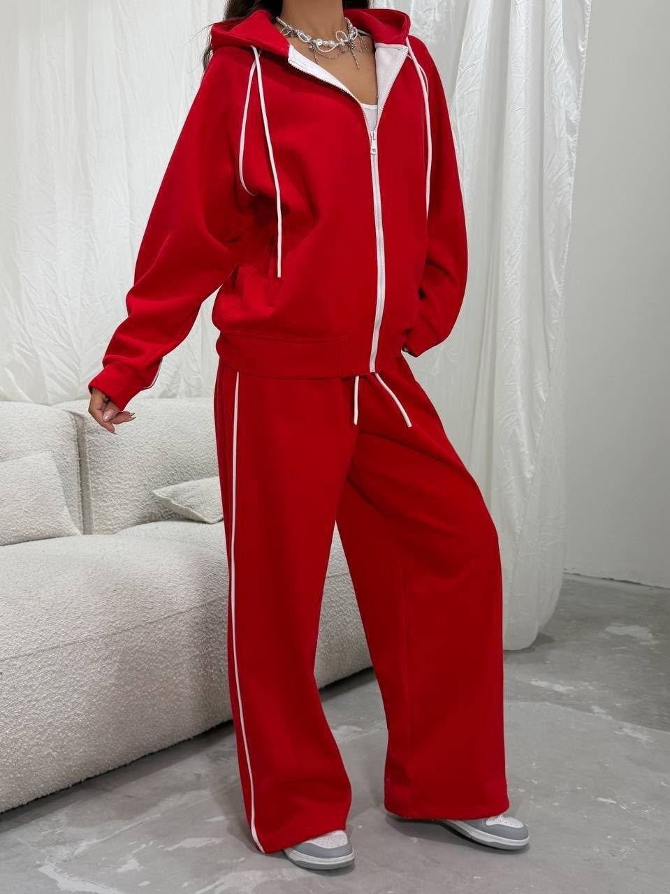 костюм спортивный женский,спорткостюм люкс,спортивный костюм,loro piana женский красный костюм,костюм красный