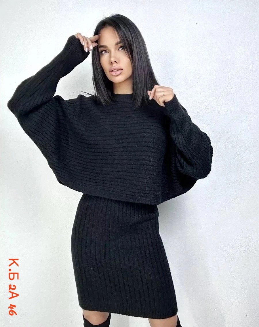 трикотажные костюмы,вязаное платье,вязаное платье свитер,модное платье,вязаные костюмы