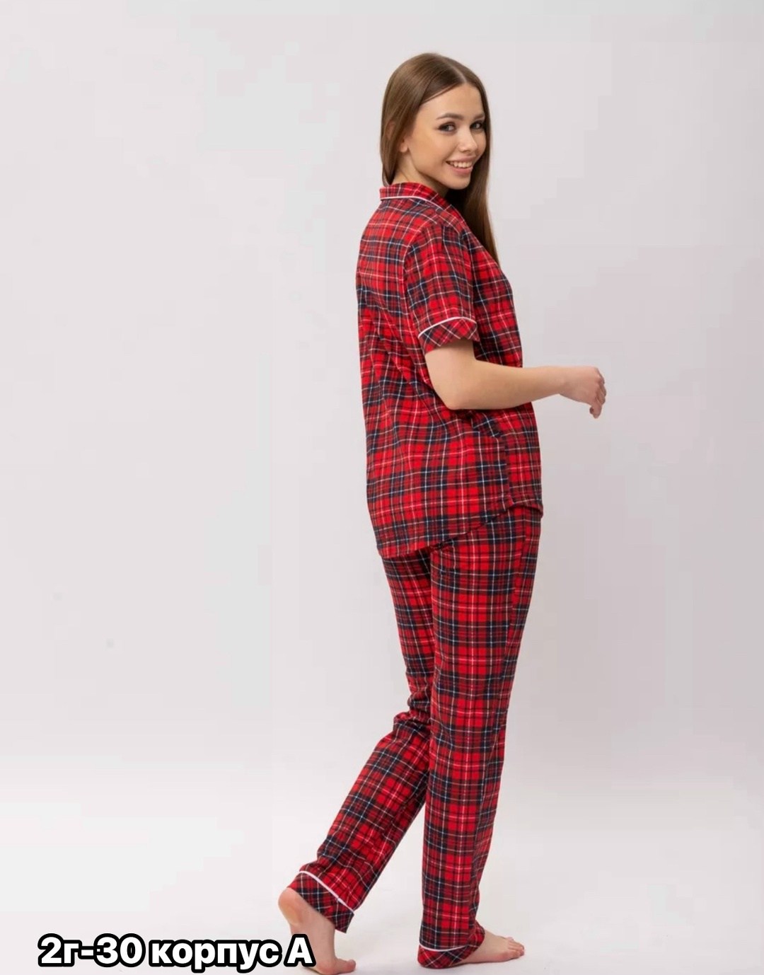 пижама женская красная клетка,женская пижама в клетку,пижама "модерн" красная клетка,пижама женская,пижама красная в клетку