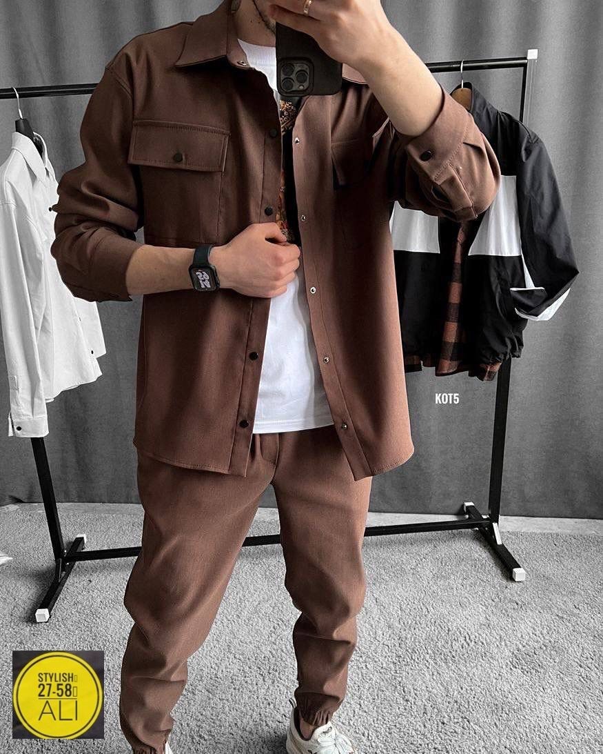 мужская мода,замшевый костюм двойка мужской,костюм двойка мужской,рубашка и джоггеры,костюм бежевый