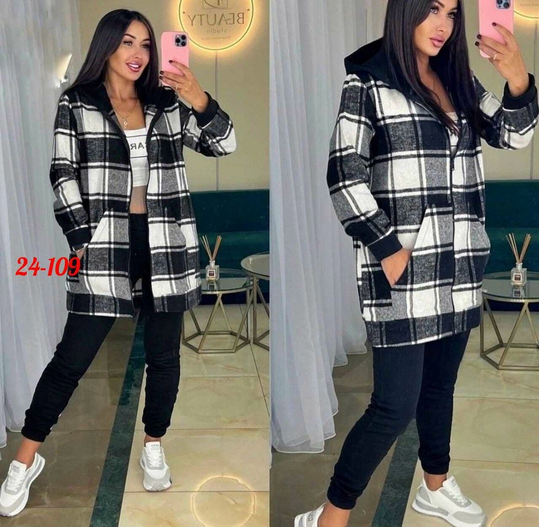рубашка оверсайз в клетку с капюшоном,костюм женский тройка,женский костюм на флисе,костюм женский двойка,костюм двойка кашемир
