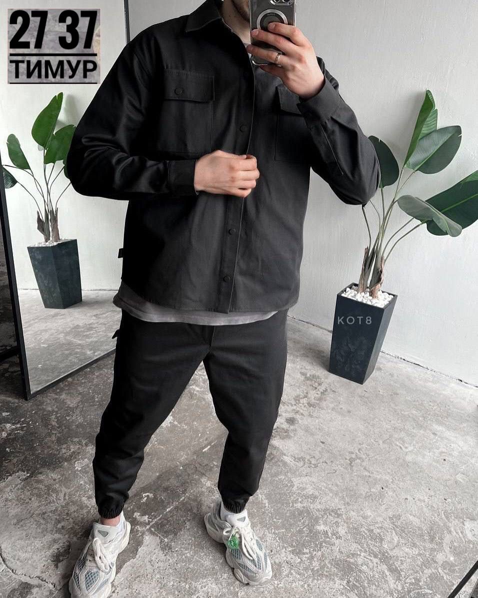 костюм мужской летний с брюками хлопок двойка рубашка штаны sunwert 233150368,костюм двойка мужской,костюм двойка для мужчин лен,рубашка и джоггеры,мужской повседневный костюм из рубашки и брюк