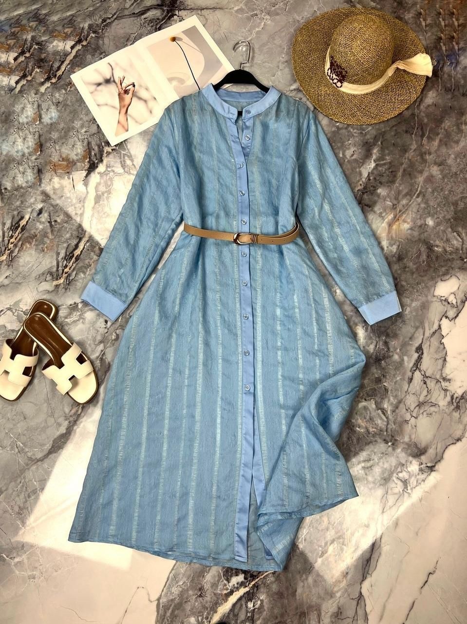 джинсовое платье,женское джинсовое платье,платье голубое,платье с поясом,длинное платье