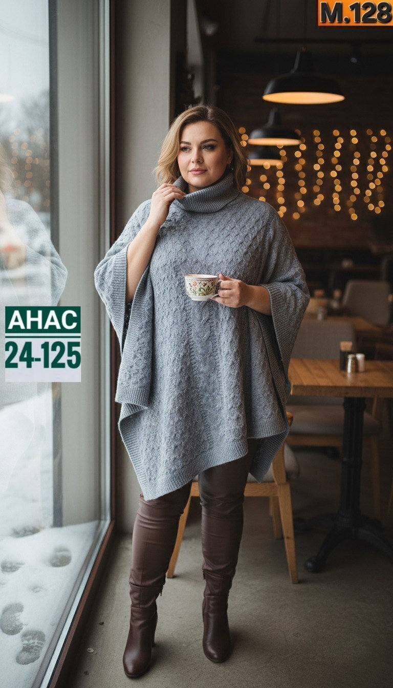 вязаное пончо,пончо женское,пончо женское серое,пончо накидка,свитер пончо