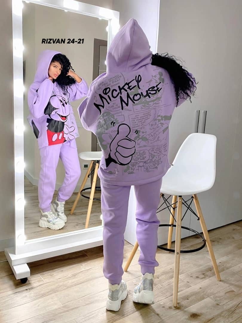 cпортивный костюм теплый,костюм женский на флисе,костюм с микимаусом женский,женский спортивный костюм на флисе,костюм на флисе