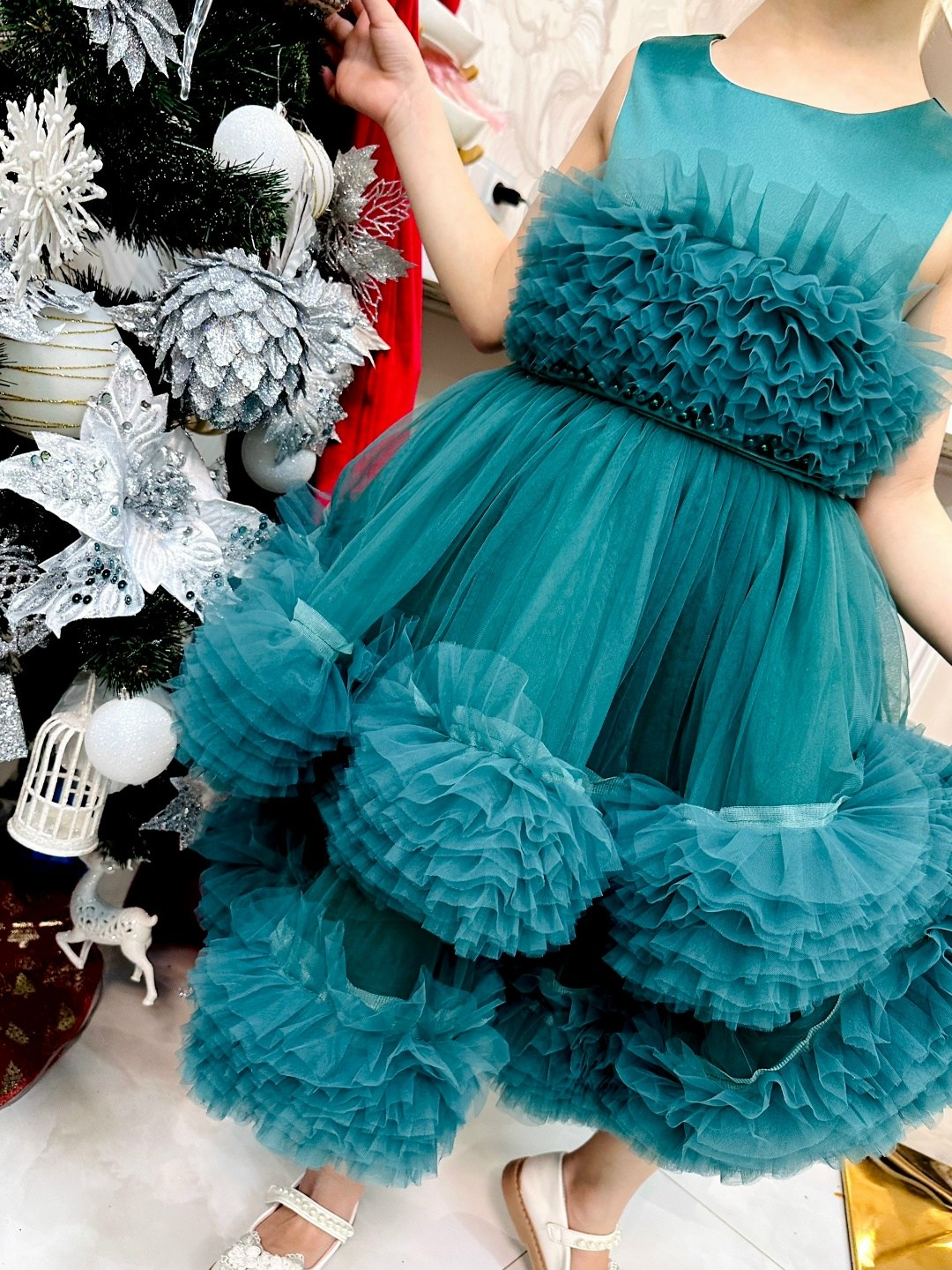 пышное платье для девочки,платье для девочки,зеленое платье для девочки,нарядное платье,пышное изумрудно-зеленое цветочное платье для девочек для свадебной вечеринки