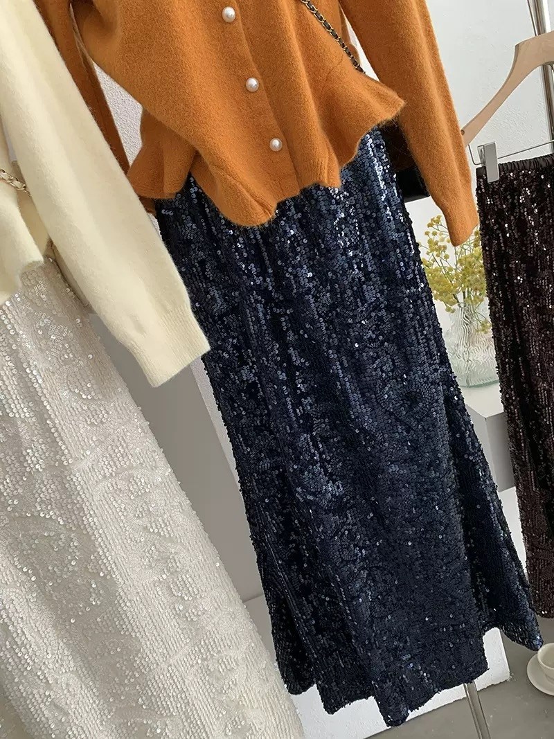 юбка с пайетками,юбка женская с пайетками,юбка пайетками бордовая,юбка макси с пайетками,однотонная элегантная бархатная юбка миди с блестками и разрезом