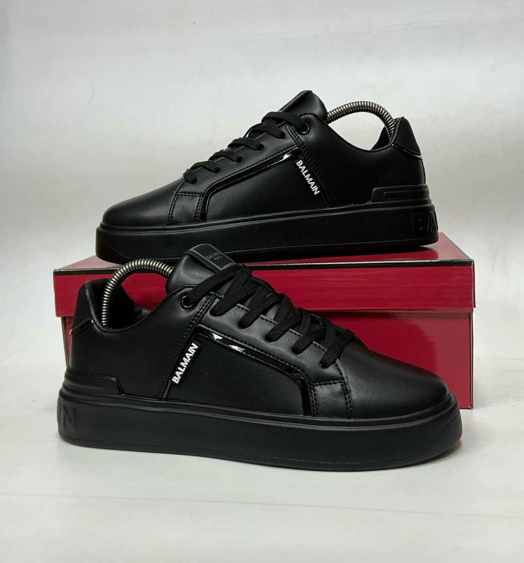мужские кожаные кроссовки balmain b-court,кроссовки balmain мужские,мужские кожаные кроссовки balmain 2025-2025 черные,balmain кроссовки,кожаные кроссовки balmain чёрного цвета