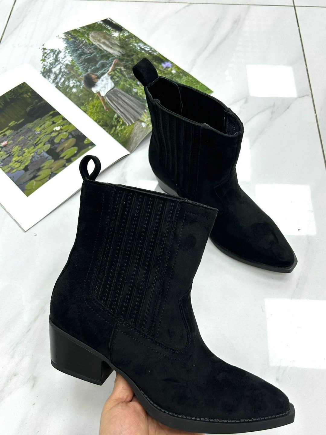 ,казаки женские,ботильоны казаки из натуральной замши araz 271360223,полусапоги,женские полусапоги