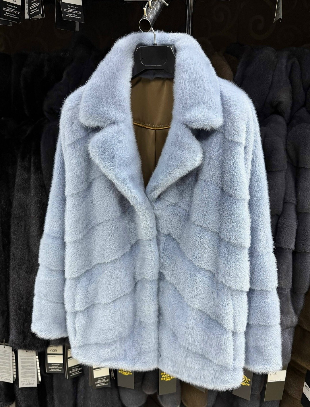 шубка из меха европейской норки с капюшоном цвет голубой,шуба норковая,шуба из голубой норки,шубка из меха европейской норки с капюшоном цвет джинс,шуба из меха голубой норки